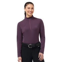 Kerrits Women's In Stride Quarter Zip Fleece Tech Top - Elderberry