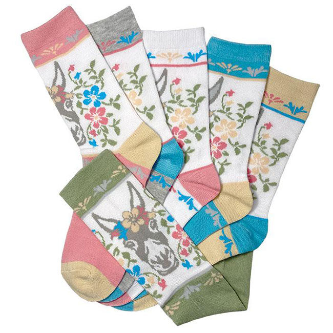 Kelley and Company Adult Crew Socks - 1 Pair - Donkey Chic - Assorted Colors image number null