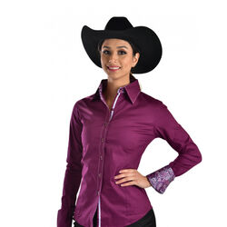 RHC Equestrian Women's Buck Stitch Button Down Show Shirt