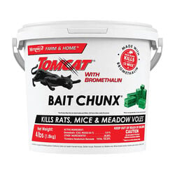 Tomcat All-Weather Bait Chunx - Kills Rats, Mice & Meadow Voles - 4 lb