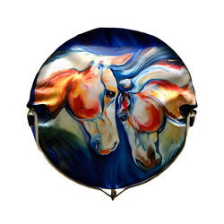 Art of Riding Bucket Cover - Twin Horses