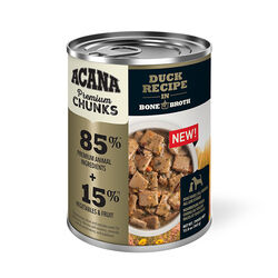 ACANA Premium Chunks Dog Food - Duck Recipe in Bone Broth - 12.8 oz