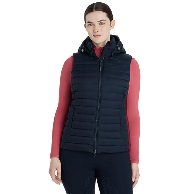 LeMieux Women's Rose Hooded Puffer Vest - Navy image number null