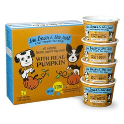 The Bear & The Rat Frozen Yogurt Dog Treats with Pumpkin & Cinnamon - 4-Pack