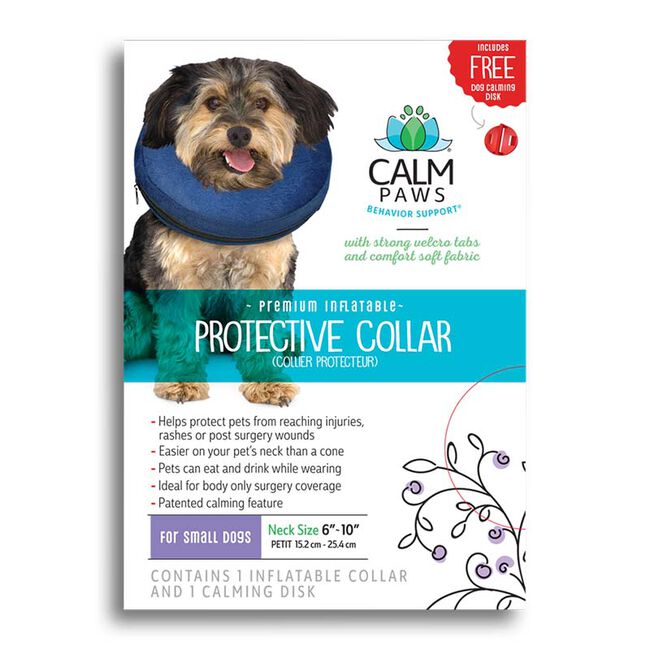 Calm Paws Protective Inflatable Collar with Calming Disk image number null