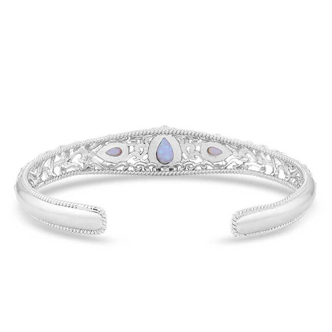 Montana Silversmiths Crystal Pools Silver Cuff Bracelet image number null