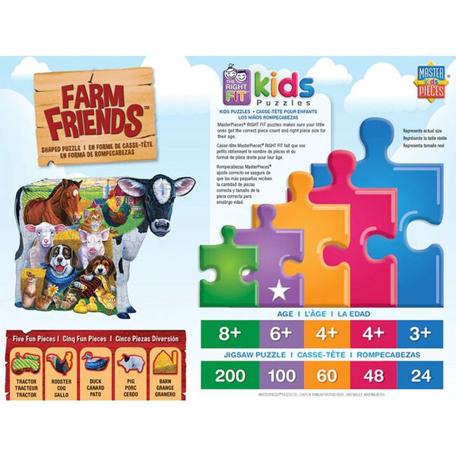 "Farm Friends" 100 Piece Shaped Puzzle image number null