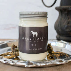 Grey Horse Candle Jar - Moonlight Ride - Closeout