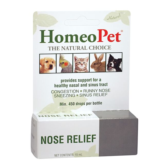 HomeoPet Nose Relief - Homeopathic Sinus Relief for Pets - 15 mL image number null