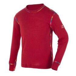 Janus Kids' Rainbow Wool Long-Sleeve Shirt - Red