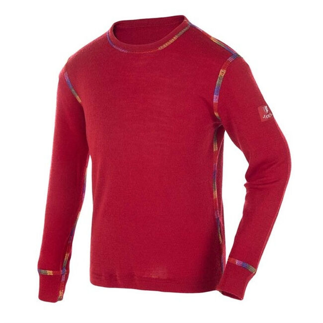 Janus Kids' Rainbow Wool Long Sleeved Shirt - Red image number null