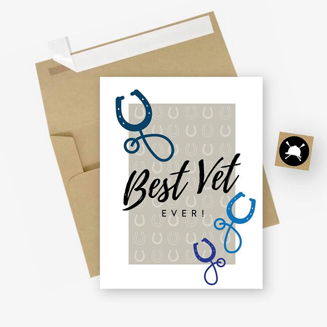 Hunt Seat Paper Co. Card - Best Vet Ever image number null