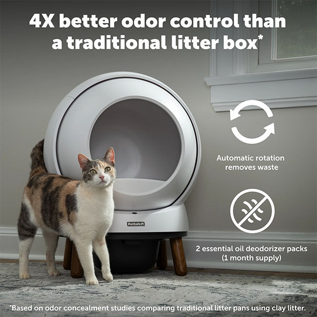 PetSmart Smart Cat Litter Box - ScoopFree SmartSpin Self-Cleaning Litter Box - White image number null