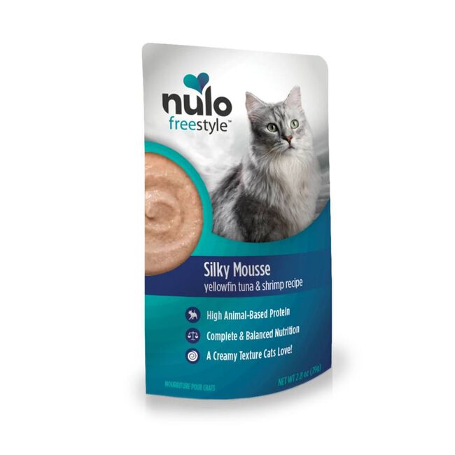 Nulo FreeStyle Silky Mousse for Cats - Yellowfin Tuna & Shrimp Recipe - 2.8 oz image number null