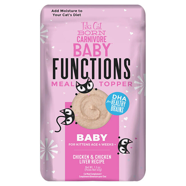 Tiki Cat Baby Born Carnivore Functions Meal Topper - Chicken & Chicken Liver Recipe image number null