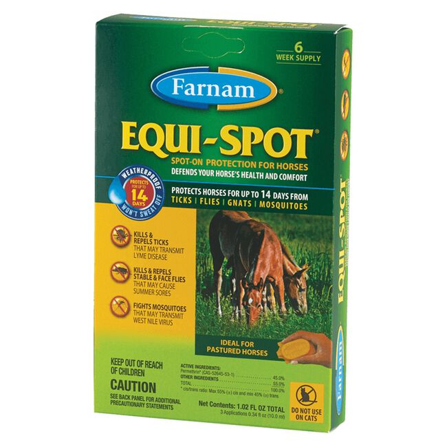Farnam Equi-Spot Spot-on Fly Control for Horses 12 week supply image number null