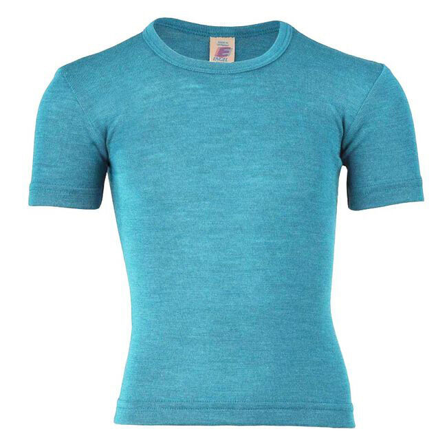 Engel Kids' Wool/Silk Blend T-Shirt - Ice Blue image number null