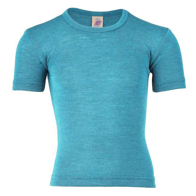 Engel Kids' Tee Shirt - Wool/Silk Blend - Ice Blue image number null