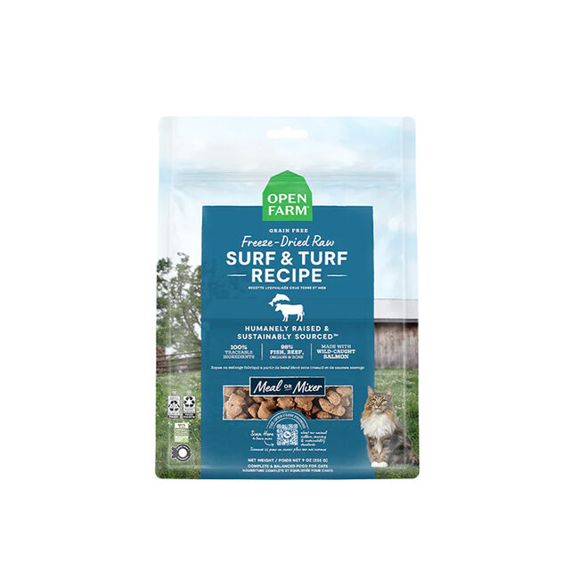 Open Farm Freeze-Dried Raw Cat Food - Surf & Turf Recipe image number null