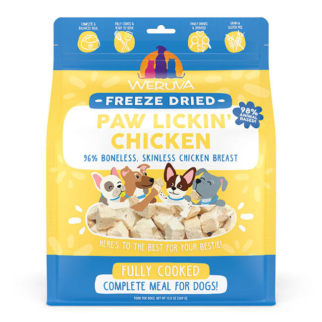Weruva Paw Lickin' Chicken Freeze-Dried Dog Food - 96% Boneless, Skinless Chicken Breast image number null