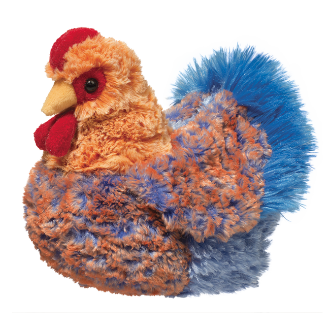 Douglas Henrietta Blue Lace Hen Plush Toy image number null