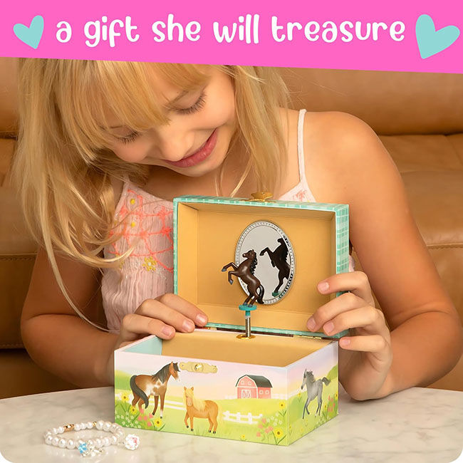 Giggle & Honey Deluxe Musical Jewelry Box - Dancing Horse image number null