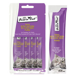 Fussie Cat Puree Tuna with Chicken in Goat Milk - 4-Pack