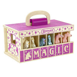Breyer Unicorn Magic Wood Carry Stable Set