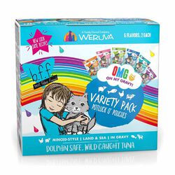 Weruva BFF OMG Cat Food - Potluck O' Pouches Variety Pack - 12-Count