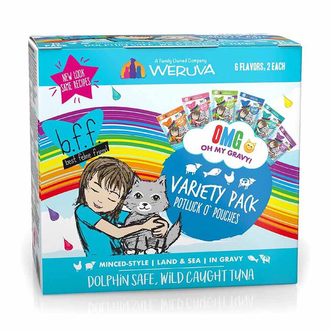 Weruva Cat BFF OMG Potluck O' Pouches Variety Pack - 12-Count image number null