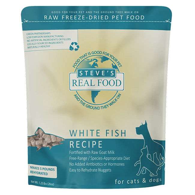 Steve's Real Food Freeze-Dried Raw Dog & Cat Food - Whitefish Recipe image number null