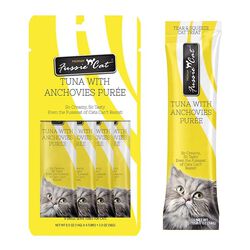 Fussie Cat Puree Tuna with Anchovies - 4 Count