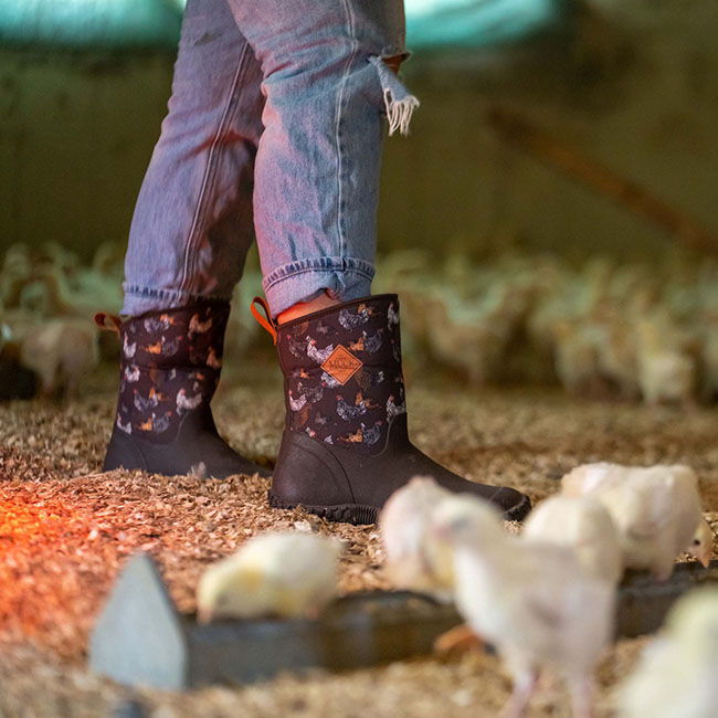 Muck Boot Company Women's Muckster II Mid Boot - Brown/Chickens image number null