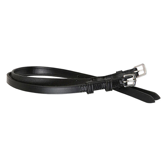 M. Toulouse Women's Leather Spur Strap with Stainless Steel Buckles - Black image number null