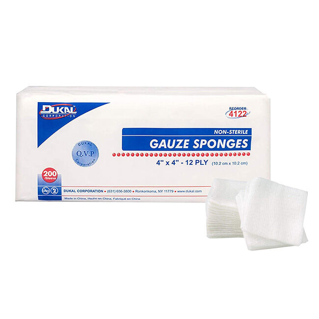 Highly absorbent 100% cotton gauze sponges that are ideal for a variety of applications.  image number null