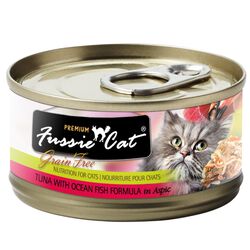 Fussie Cat Premium Tuna with Ocean Fish Canned Cat Food 2.8 oz