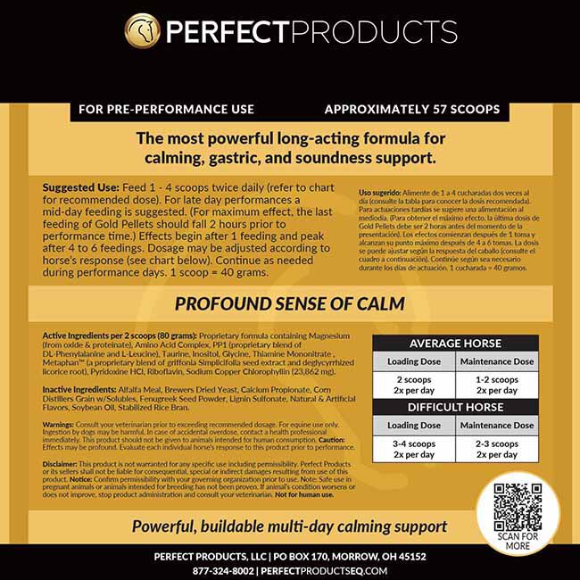 Perfect Products Perfect Prep EQ Gold Complete Calming Pellets image number null