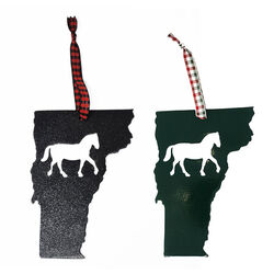 Metal Mazing Ornament - Handmade in NH - Vermont with Horse