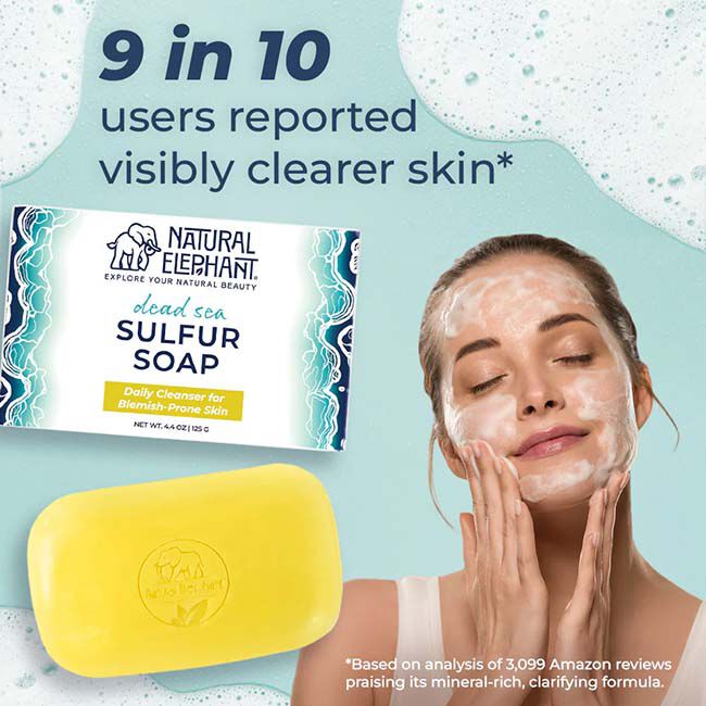 Natural Elephant Dead Sea Sulfur Soap - 4.4 oz image number null