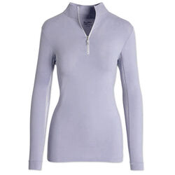 Tailored Sportsman Women's Long Sleeve IceFil Zip Top Shirt - Almost Lavender/Silver