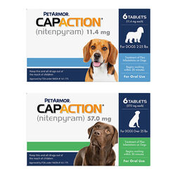 PetArmor CAPACTION (nitenpyram) Oral Flea Treatment for Dogs - 6 Tablets
