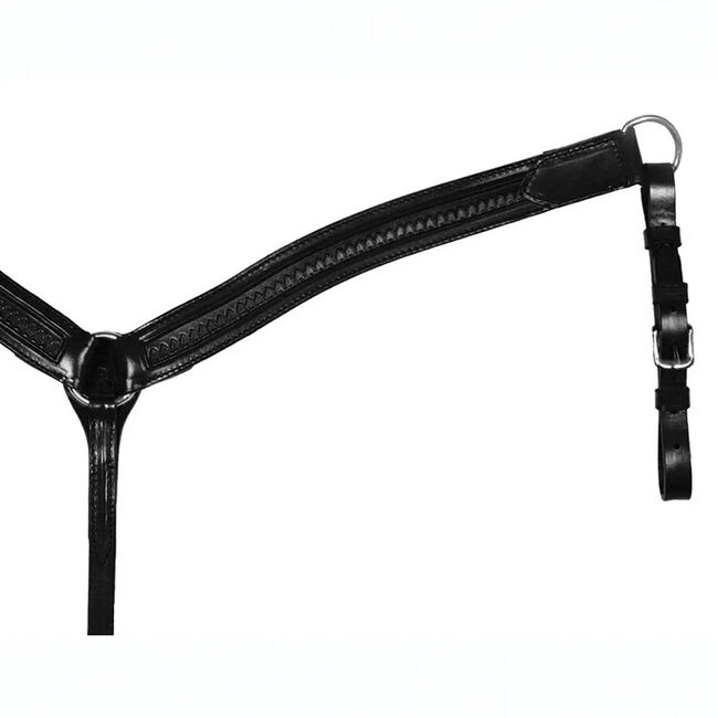 Circle Y Contoured Shell Tooled Breast Collar image number null