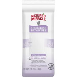 Nature's Miracle Deodorizing Bath Wipes - Lavender - 100-Count