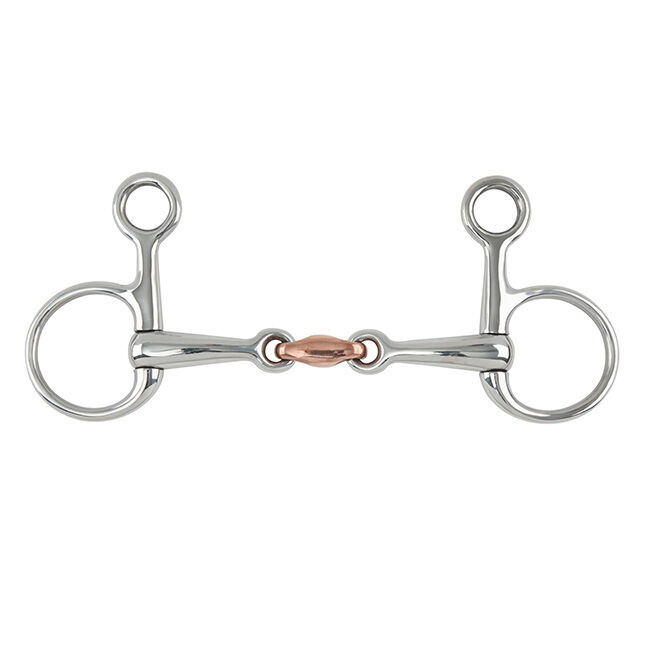 Shires Stainless Steel Bit with Hanging Cheeks & Copper Lozenge image number null