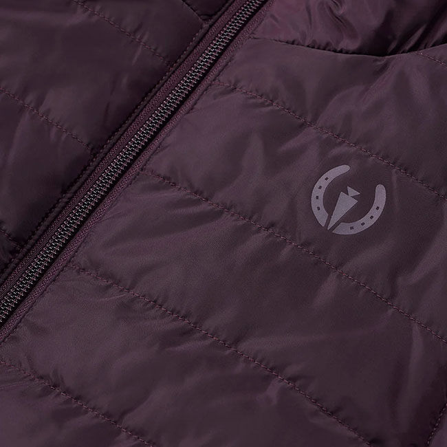 Kerrits Kids' Pony Parade Reversible Quilted Riding Jacket - Elderberry/Thistle Horse image number null