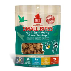 Plato Small Bites Dog Treats - Duck - 6 oz