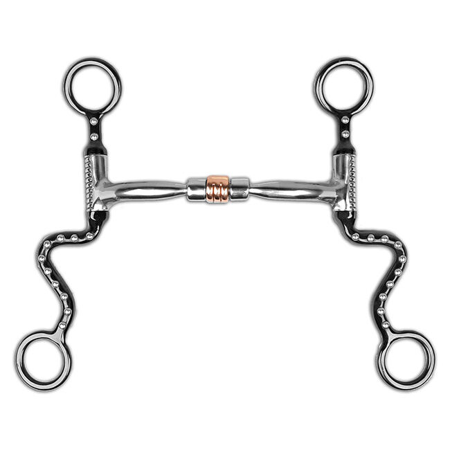 Myler Black Steel Seven Shank with Comfort Snaffle with Copper Roller MB 03 image number null