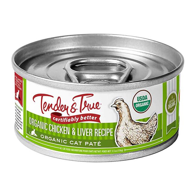 Tender & True Canned Cat Food - Organic Chicken & Liver - 5.5 oz image number null