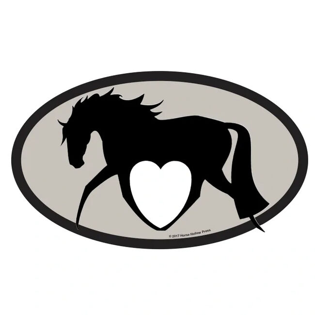 Horse Hollow Press "Horse with White Heart" Oval Sticker image number null