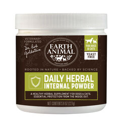 Earth Animal Flea & Tick Herbal (Yeast-Free) Internal Powder for Dogs & Cats - 8 oz